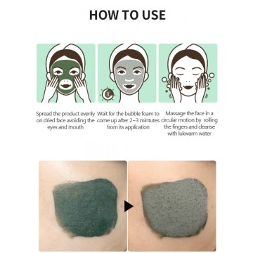 Пузырьковая маска для лица с полынью Pure Essence Mugwort Bubble Cleansing Pack (5 г)