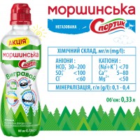 Минеральная вода Моршинская "Спортик", 0.33 л