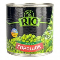 Консервы - Горох консервированный зеленый RIO 420г
