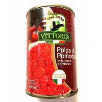 Консервы - Очищенные помидоры Vittoria Polpa di Pomodoro (400 г)