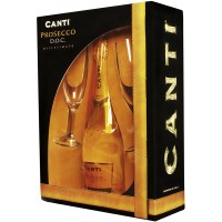 Игристое вино Canti Prosecco Millesimato (0,75 л) GB + 2 glasses