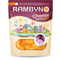Cыр плавленный копченый Rambyno Snack с жареным луком (75 г)