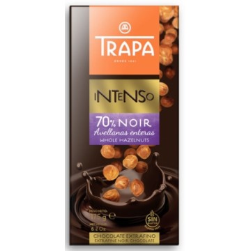 Шоколад Trapa Intenso черный с фундуком 70 % (175 г)