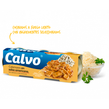 Кальмар ТМ Calvo в американском соусе (115 г)