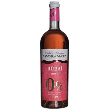 Вино виноградное Az-Granata Rubai Rose розовое полусладкое, 0% (б/а), 0.75л (TVZ4760081508944)