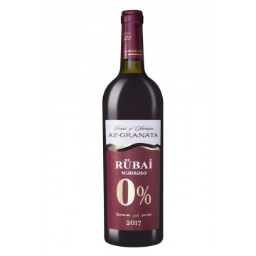 Вино виноградное Az-Granata Rubai Medrese красное полусладкое, 0% (б/а), 0.75л (TVZ4760081508272)