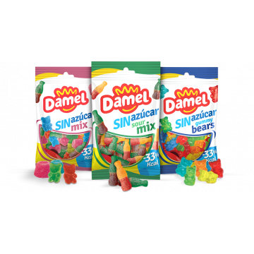 Жевательные Конфеты Damel Sour mix, без сахара (100 г)