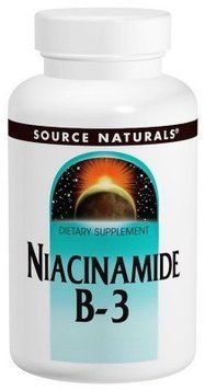 Source Naturals Niacinamide B-3 100 mg 250 Tabs Ниацинамид, витамин B3 537117 фото