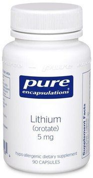 Pure Encapsulations Lithium Orotate, 5 mg, 90 Capsules (PE-01126) 655355 фото