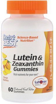 Doctor's Best, Lutein & Zeaxanthin Gummies, Mango Madness, 60 Gummies (DRB-00512) 624070 фото