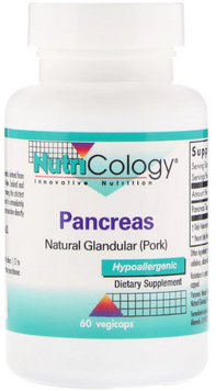 Nutricology Pancreas Natural Glandular (Pork) 60 caps (ARG-51640) 581489 фото