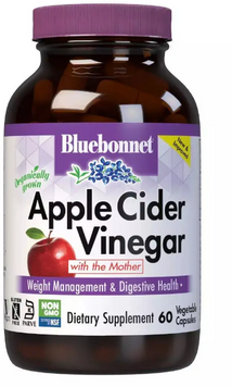 Bluebonnet Nutrition Apple cider vinegar Яблучний оцет 60 вегетаріанських капсул 1052360 фото