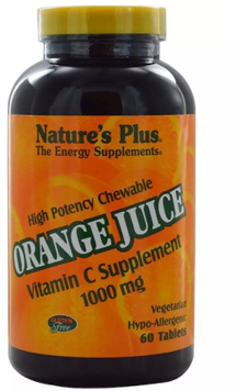 Nature's Plus Orange Juice Vitamin C 1000 mg Витамин С 60 жевательных таблеток 893749 фото
