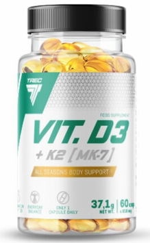 Trec Nutrition Vitamin D3+K2 (MK-7) 60 caps / 60 servings 1086931 фото