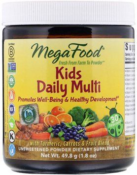 MegaFood Kids Daily Multi Powder Unsweetened 1.8 oz (49.8 g) Мультівітаміни для дітей 552243 фото