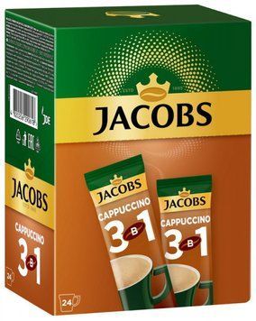 Напиток кофейный растворимый Jacobs Cappuccino 3в1 24x12.5 г (4820206290601) 1354752 фото