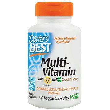 Doctor's Best Multi-Vitamin Quatrefolic 90 caps Мультивитамины без железа 492310 фото
