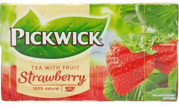Чай Чай черный Pickwick Strawberry ароматизированный с кусочками клубники 20х1.5 г (8711000564363) 1367540 фото