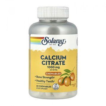 Solaray Calcium Citrate 1000mg - 60 chewables 1472092 фото