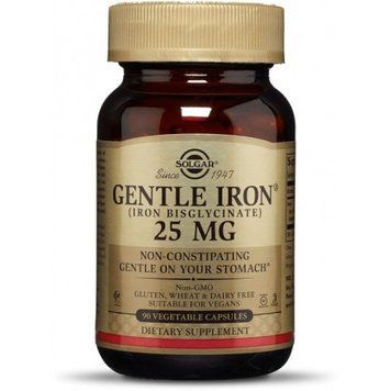 Solgar Gentle Iron 25 mg 90 вегетарианских капсул (Железо) 463245 фото