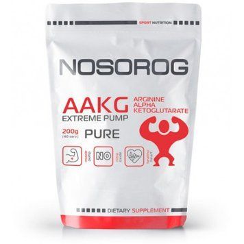 Передтренувальний комплекс Nosorog Nutrition AAKG 200 g / 40 servings / Pure 788471 фото