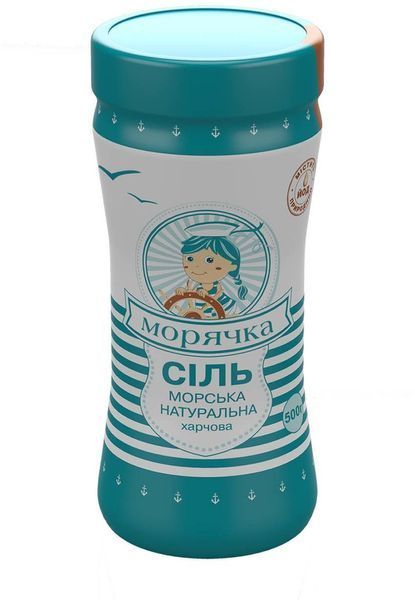 Упаковка Сіль морська харчова Морячка в сільничці помел №1 4х500 г (УП4820106490149) 1157532 фото