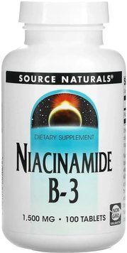Source Naturals Niacinamide B-3 1500 mg - 100 Tablets 1452212 фото