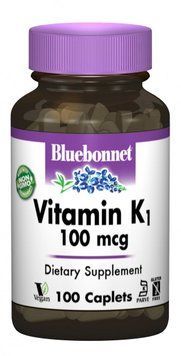 Bluebonnet Nutrition Vitamin К1 100 mcg 100 caps 489398 фото