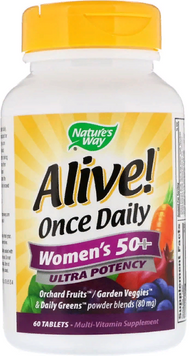 Nature's Way, Alive! Once Daily, Women's 50+ Multi-Vitamin, 60 Tablets (NWY-15692) 606185 фото