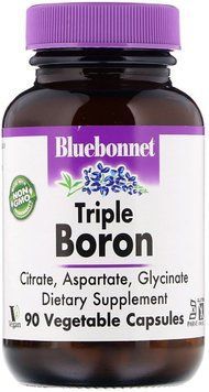 Bluebonnet Nutrition Triple Boron, 3 mg, 90 Vegetable Capsules (BLB0685) 659828 фото