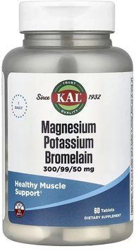 KAL Magnesium Potassium Bromelain - 60 tablets 1461278 фото
