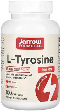 Jarrow Formulas L-Tyrosine 500 mg - 100 Capsules 1460760 фото