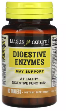 Mason Natural Digestive Enzymes Травні ферменти 90 таблеток 1118701 фото