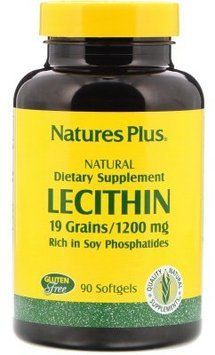 Nature's Plus Lecithin 1200 mg 90 Softgels Лецитин 536955 фото
