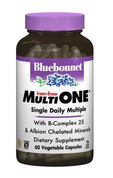 Bluebonnet Nutrition MultiONE Iron free 60 caps 490499 фото