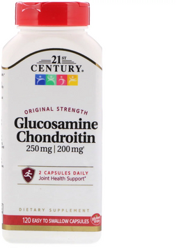 21st Century Glucosamine 250 mg Chondroitin 200 mg Original Formula 120 (Easy Swallow) Capsules (CEN-23023) 575637 фото