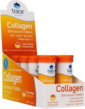 Trace Minerals Collagen Effervescent Коллаген со вкусом персика и манго 8 упаковок 777397 фото