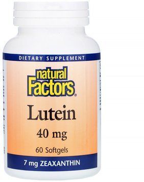 Natural Factors Lutein, 40 mg, 60 Softgels (NFS01035) Лютеин 687188 фото
