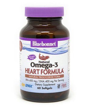Bluebonnet Nutrition Omega-3 Heart Formula, 60 Softgels (BLB0942) 659776 фото