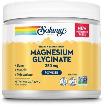 Solaray Magnesium Glycinate Powder - 279g Unflavored 1452788 фото