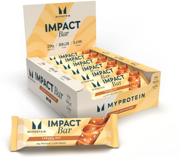 Протеиновые батончики MyProtein Impact Protein Bar 12x64g Caramel Nut 1415937 фото