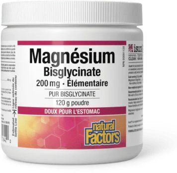 Natural Factors Magnesium Bisglycinate 200mg - 120g Pure 1468834 фото