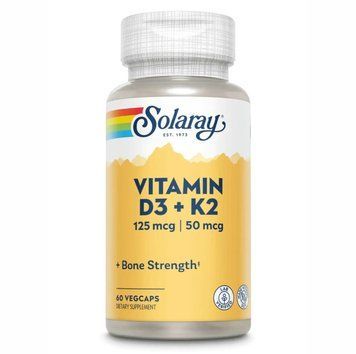 Solaray Vitamin D-3 & K-2 - 60 Veg Capsules 1452623 фото
