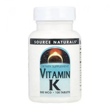 Source Naturals Vitamin K 500 mcg - 100 tabs 1470745 фото