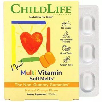 ChildLife Multi Vitamin SoftMelts Мультивітаміни для дітей Натуральний Апельсин 27 таблеток 1117587 фото