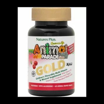 Natures Plus Animal Parade Gold Мультивитамины для детей, вкус вишни 60 жевательных т 877322 фото