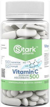 Stark Pharm Stark Vitamin C Acorbate Sodium 500mg - 100 Tablets 1458029 фото