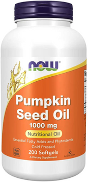 Now Foods Pumpkin Seed Oil Гарбузова олія 1000 мг 200 гелевих капсул 1045203 фото