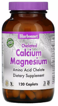Bluebonnet Nutrition Chelated Calcium Magnesium Хелатный Кальций и Магний 120 таблеток 1052371 фото
