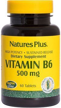 Nature's Plus Vitamin B6, 500 mg, 60 Tablets (NTP1665) 686066 фото